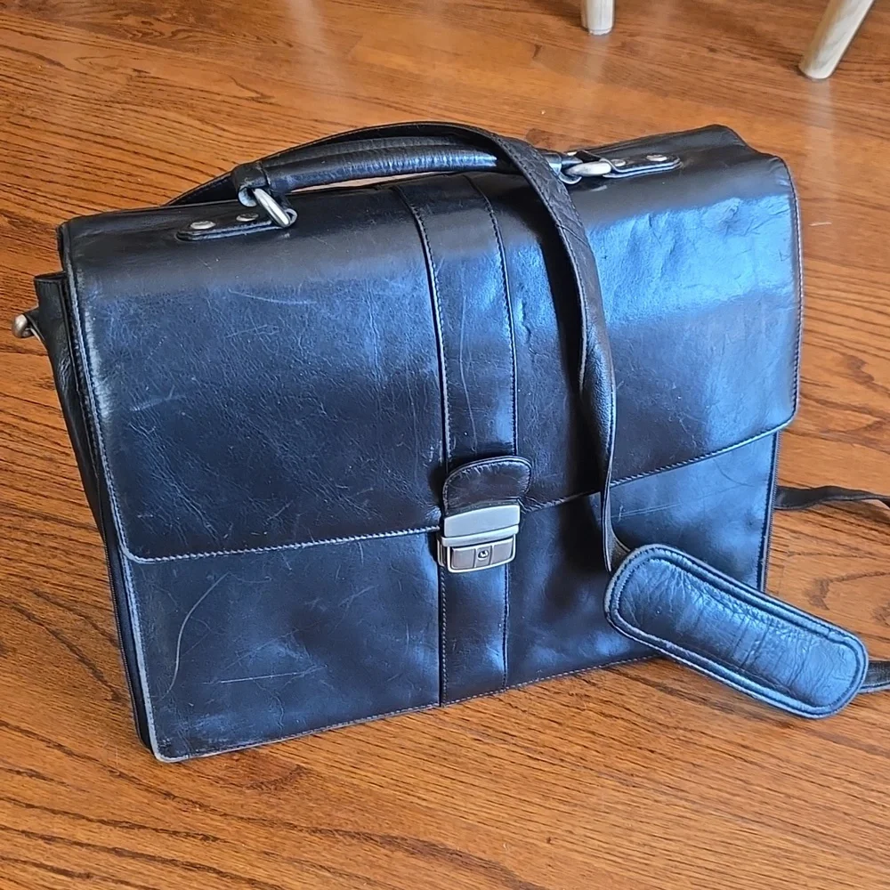 Wilsons Leather Black Briefcase